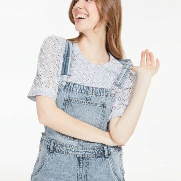 Jillian Harris Favourite Denim Overall Women's Size Extra Small BNWT - Picture 3 of 5